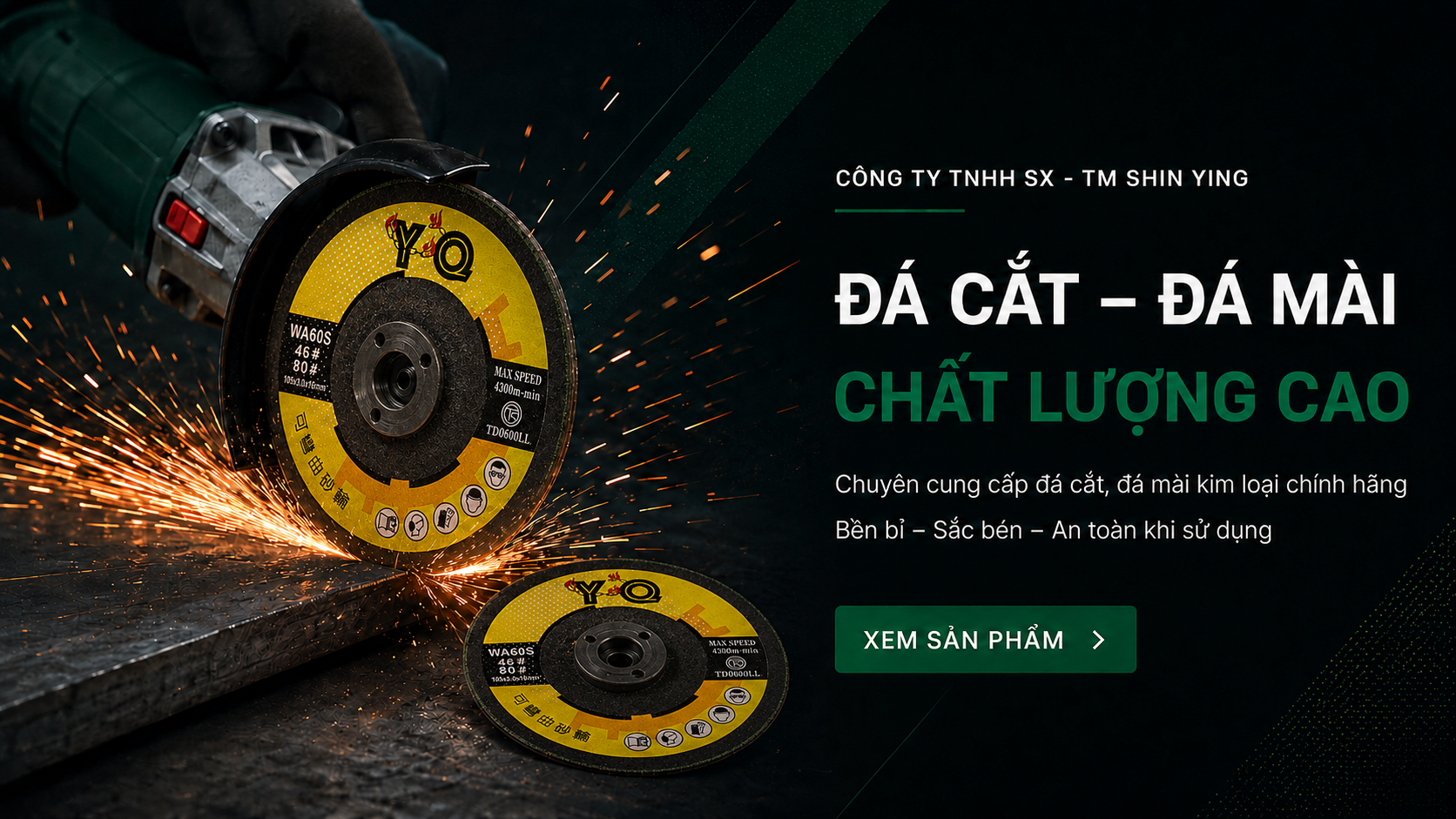 Banner Đá Mài Đá Cắt Shin Ying