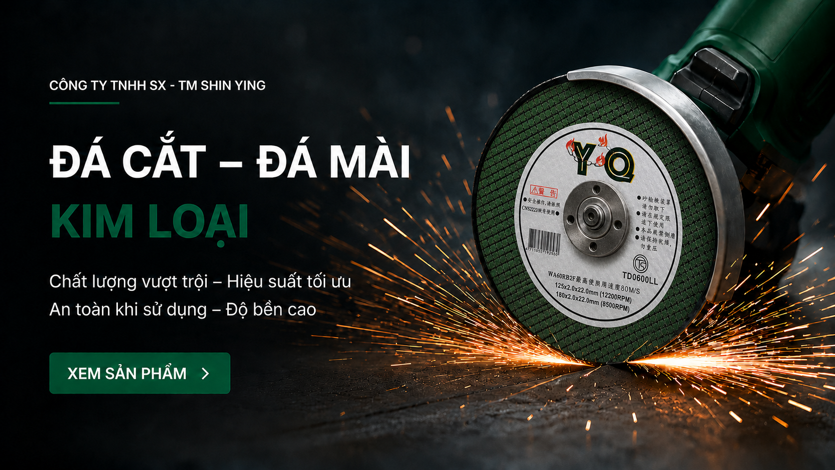 Banner Đá Mài Đá Cắt Shin Ying